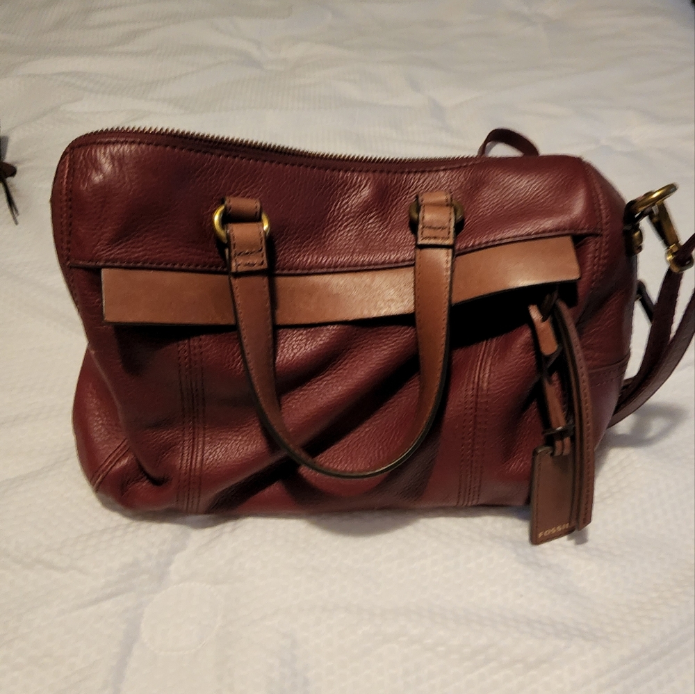 Fossil Purse Crossbody Burgundy